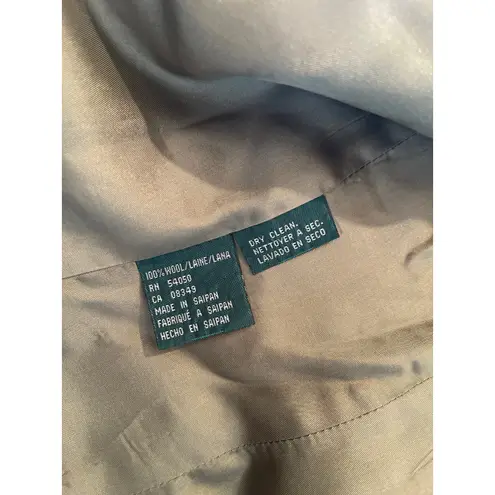 Lauren Ralph Lauren 100% Wool Hunter Green Plaid Equestrian Style Jacket Size 12