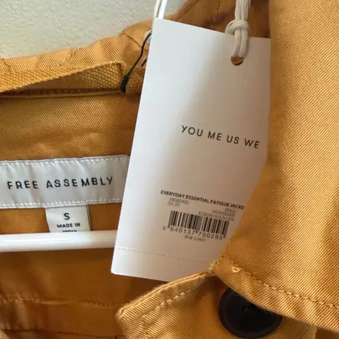 NWT Free Assembly Yellow Utility Jacket | Gathered Waist | Size S
