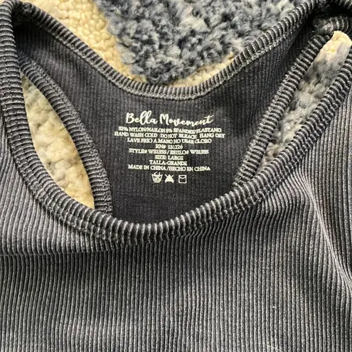 Bella movement dark teal sports top w cutout Women's size L Blue Size L