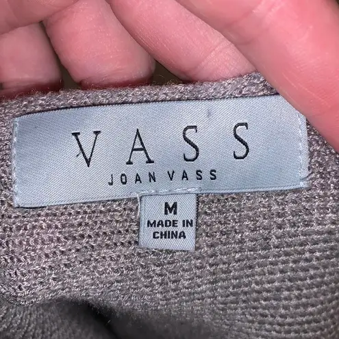 Joan Vass Vass cashmere blend tight knit sweater Grey