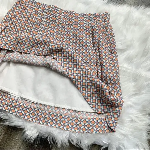 Promod French Designer Skirt Orange White Size 6 Orange