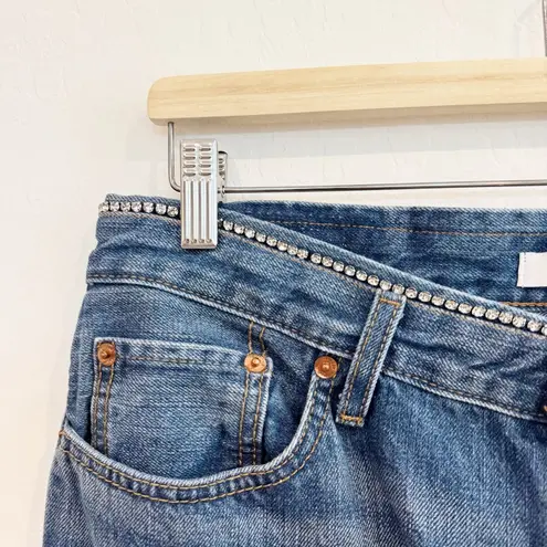 RE/DONE NEW Low Rider Rhinestone Jeans