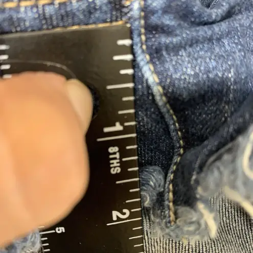 JBD Just Black Denim High Rise Distressed Button Fly Jean Shorts Size M Blue Size M