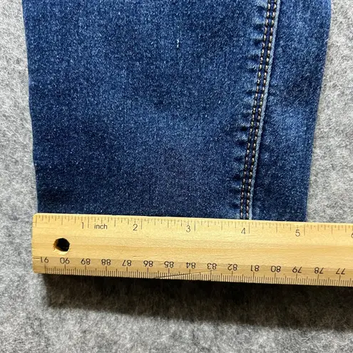 UWD Denimwear High Rise Jeans Skinny Leg Triple Button Dark Wash Women's Size 15 Blue