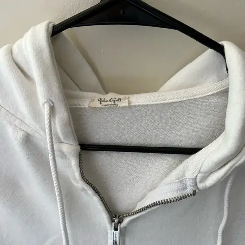 Brandy Melville White  hoodie zip up