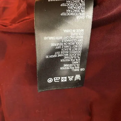 Reiss Matty Dress Velvet Long Sleeve Pleated Red 8