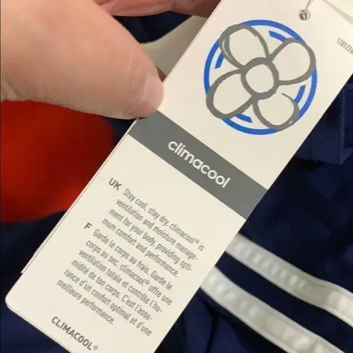 Adidas  Womens Climacool Soccer Jersey Short Sleeve Blue White Lightweight Medium