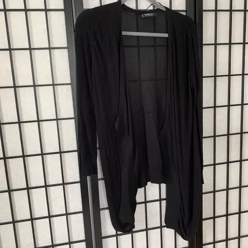 Mango  Open Draped Cardigan Black Small