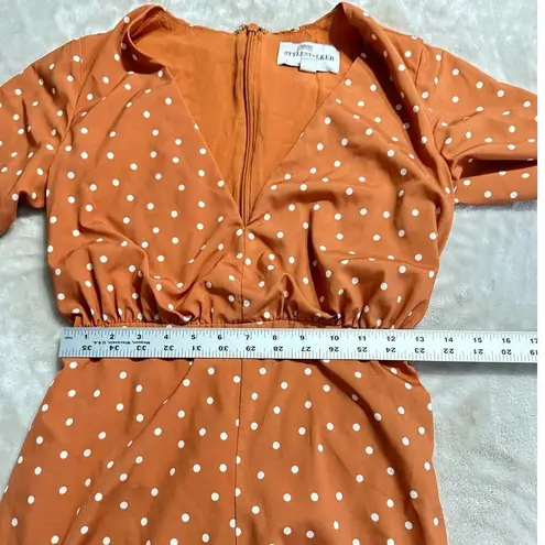 Stylestalker Laurel Jumpsuit Women's XS Orange Cropped Flared Leg V-Neck RTR