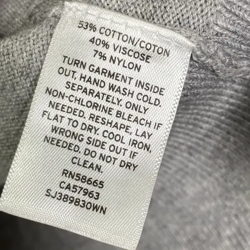 Sejour Women Grey Button Down Cardigan Size 1X Faux Pearl Preppy Feminine Dainty Gray - Image 6