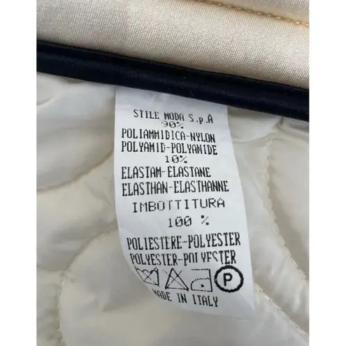 Jean Paul Gaultier 90s vintage Ivory quilted Hooded jacket Size Small