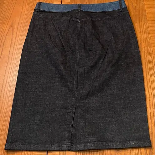 Lane Bryant Glamour X  Blue Colorblock Denim Jean Straight Pencil Skirt Size 16