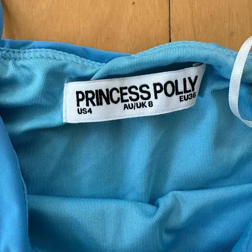 Princess Polly  blue Rehna halter tank top  - Image 4