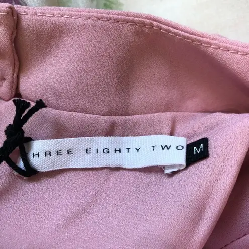 Three Eighty Two Womens Dress M Pink Ally One Shoulder Slit Sleeve Choker NWT Pink Size M