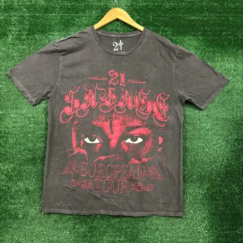 21 Savage European Tour Hip-Hop T-Shirt Size Medium