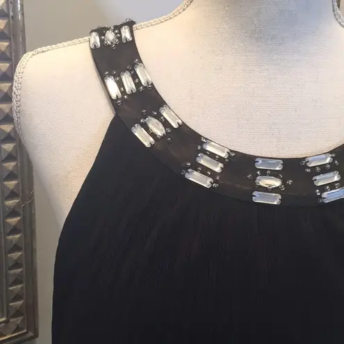 Signature Studio Rhinestone blouson black dress