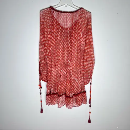 Poupette St. Barth Silk Poncho Nava Cover Up OS