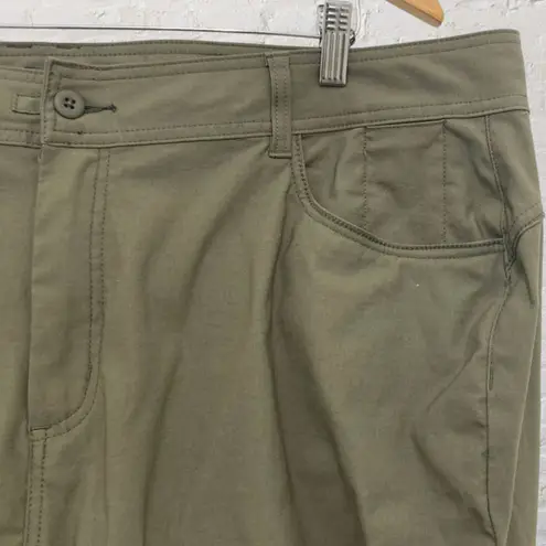 prAna Halle Pant Plus II 22W Olive ReZion Stretch Hiking Outdoor Pants NWOT
