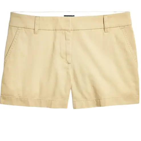 j.crew factory 3.5" classic chino short light khaki h5616 women size 10 Tan