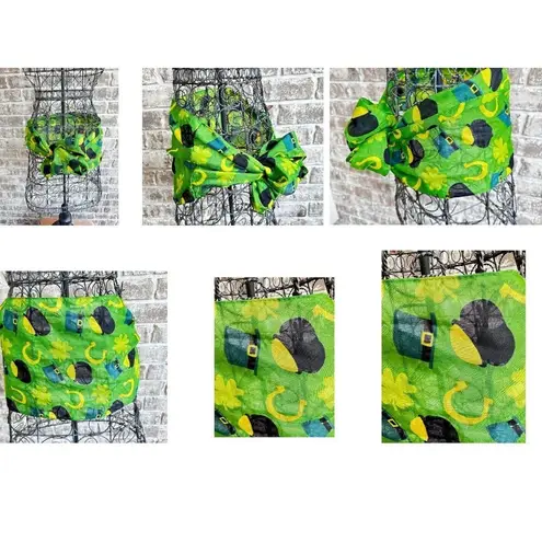 Retro Infinity St Patrick's Scarf Pot of Gold Parade Irish Party 34 L x … Green