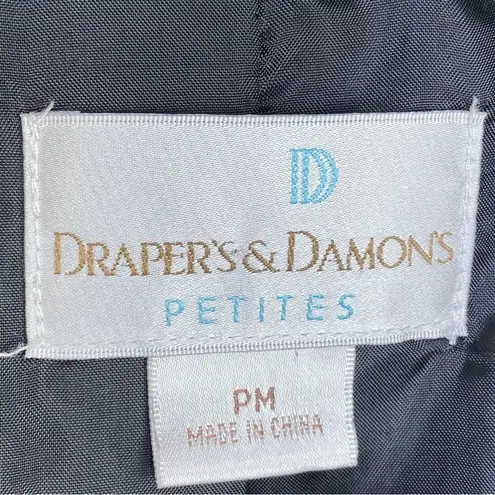 Drapers & Damons Petite Mosaic Tile Print Microfiber Bomber Jacket Black PM Black Size undefined