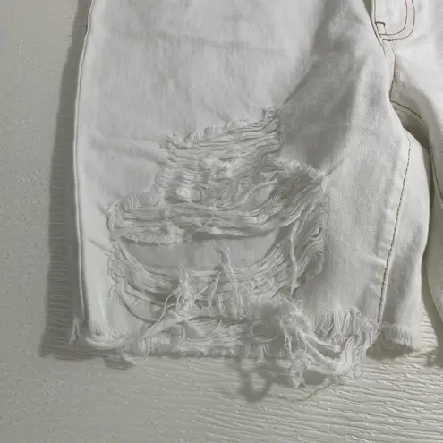 NWT SER.O.YA Sammy Mid Rise Jean Short Size 23 Cut Off White Denim