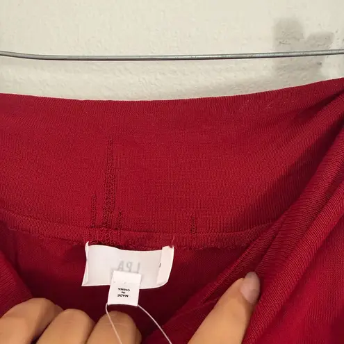 LPA NWT Marren Maxi Off-Shoulder Long Sleeve Red Dress