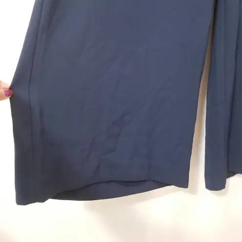 Eliza J Navy Blue Jumpsuit with Belt Side Pockets Wide Leg