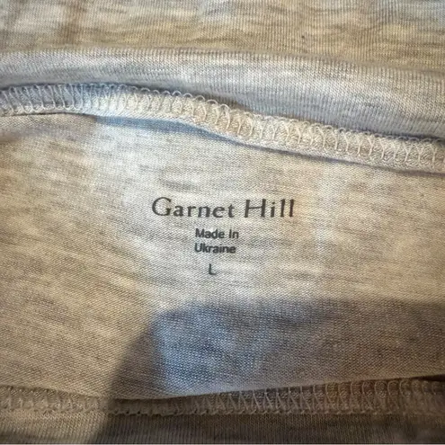 Garnet Hill  Drape Neck‎ Top Women’s Size Large Gray Lightweight Casual