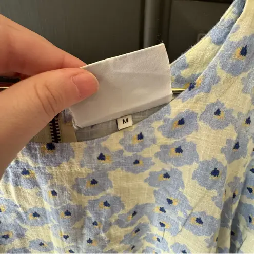 Cecilia Copenhagen Ema Blue Floral Print Women's Top Size M