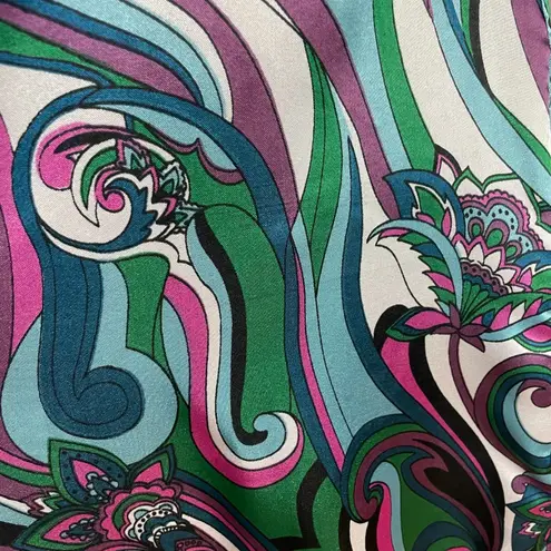 Vintage Y2K Dress Retro Print Flower Power V