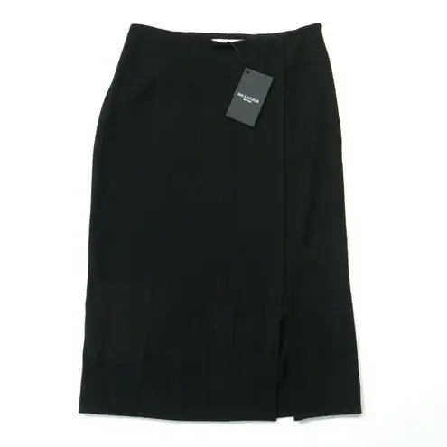 MM.LaFleur NWT Mulberry in Black Lightweight Crepe Slit Pencil Skirt 0