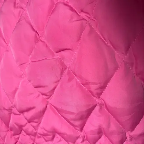 Marvin Richards Pink Quilted Down Coat w/ Real Fox Fur Trim | Coquette Y2K Small