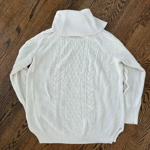 Michael Kors  white chunky knit turtleneckck sweater