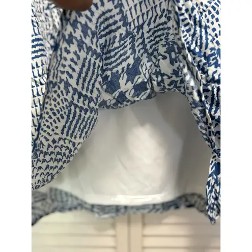 MB Design Mini Skirt Lined Size L Marathon Elastic/Tie Blue/White Aztec NWT Blue Size L