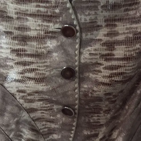 Giorgio Armani Women's snakeskin style lamb Blazer as 40