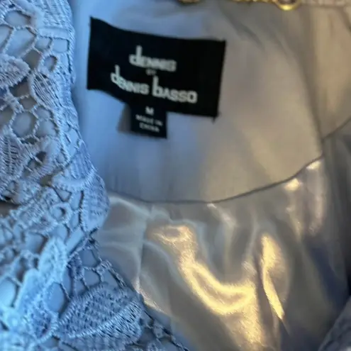 Dennis Basso Women's Gray Lace Trim Belted Water-Resistant Jacket Size M - Image 11