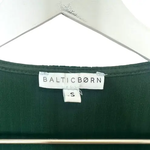 Baltic Born Andi Ribbed Emerald Velvet Wrap Dress Size Small