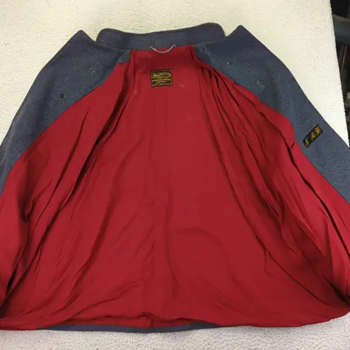 Vtg Standard Apparel Wool Nurse Cape Red Lined Double Button HHSN Gray