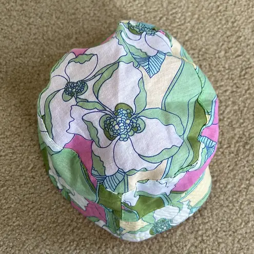 Greenbriar Pink/Green/White Floral Print Bucket Hat Pink