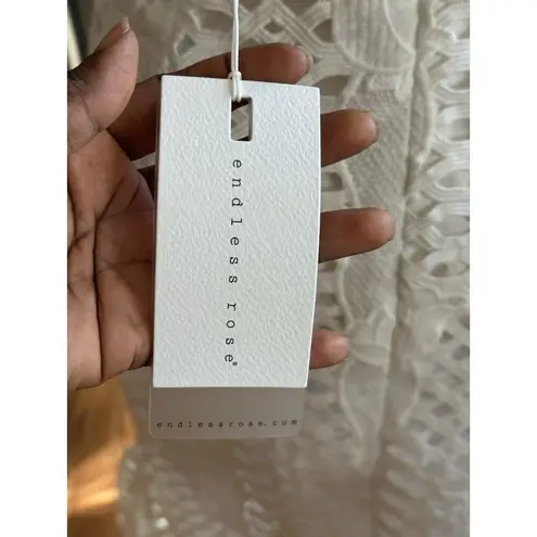 Endless Rose All Over Eyelet Mermaid Dress Floral Open Back V Neck Wedding NWT