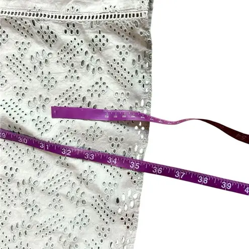 New Faherty Valencia Eyelet Organic Cotton Dress Desert Sage Green Size Medium