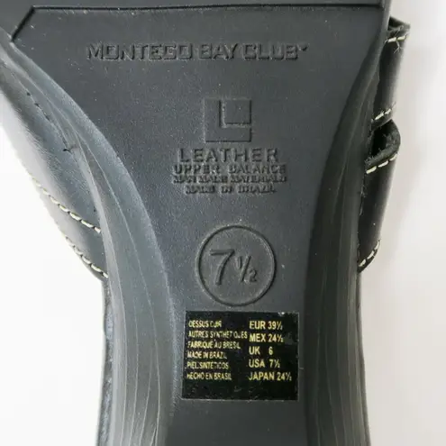 Montego Bay Club Vintage Y2K  Black Leather Sandals