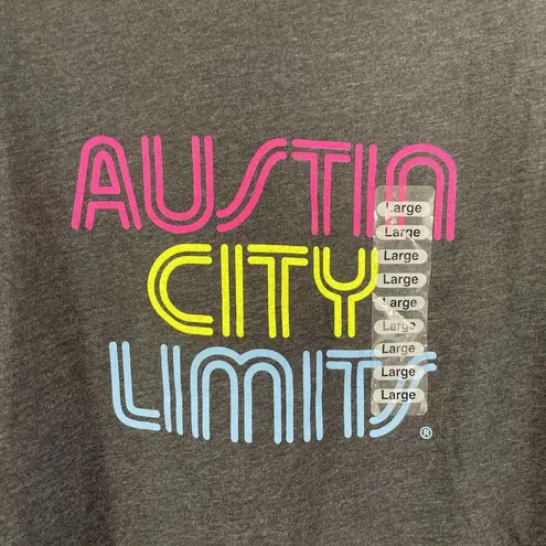 Next Level Apparel Austin City Limits Women Large Grey Crewneck Pullover T-Shirt