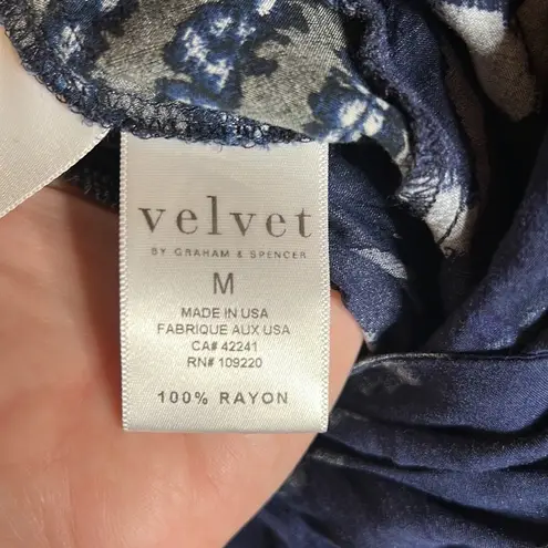 Anthropologie Velvet by Graham & Spencer Blue Cady Jumpsuit Size Medium