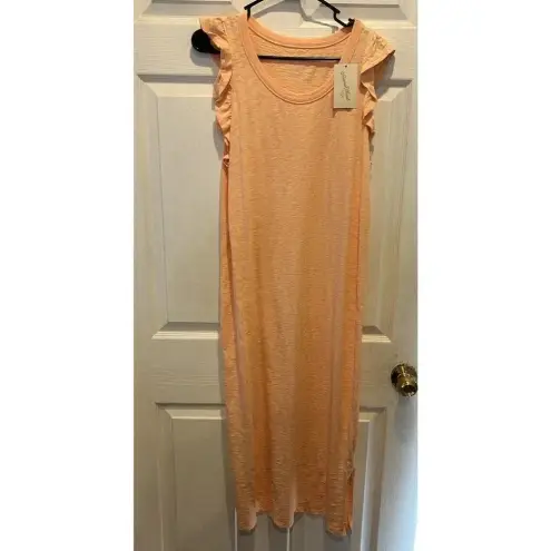 Universal Threads Universal Thread Dress Coral Orange Ruffle‎ Tank Midi Sleeveless NWT Large