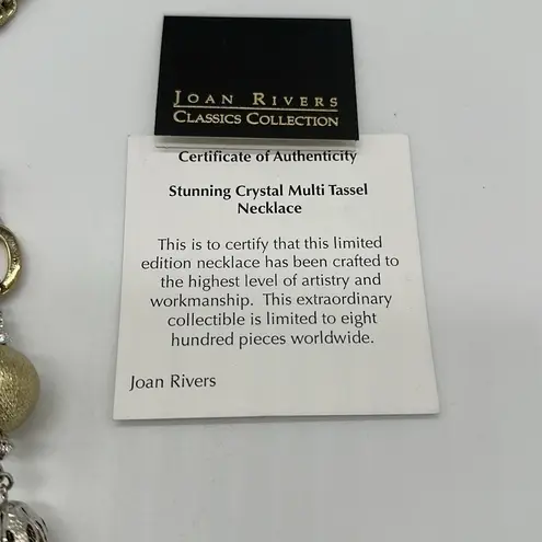 Joan Rivers Private Collection Stunning Crystal Multi Tassel Necklace