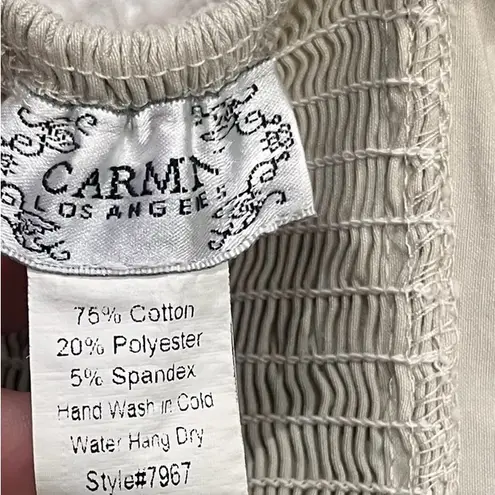 Carmen Gray Snake Print Zip Crop Top Small White