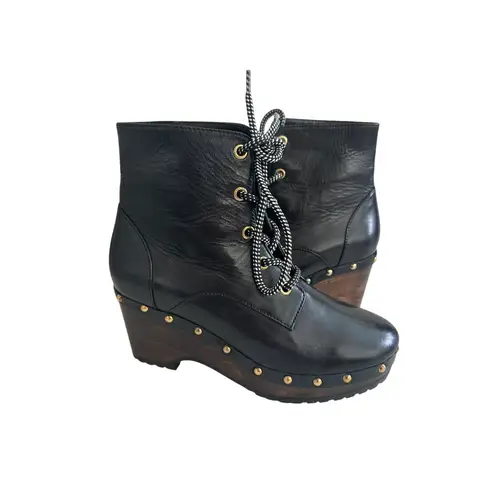 Opening Ceremony Black Leathern Platform Boots Size 6 / 36