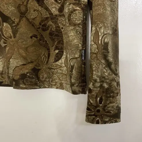 Just Cavalli logo long sleeve brown western long sleeve knit size Large